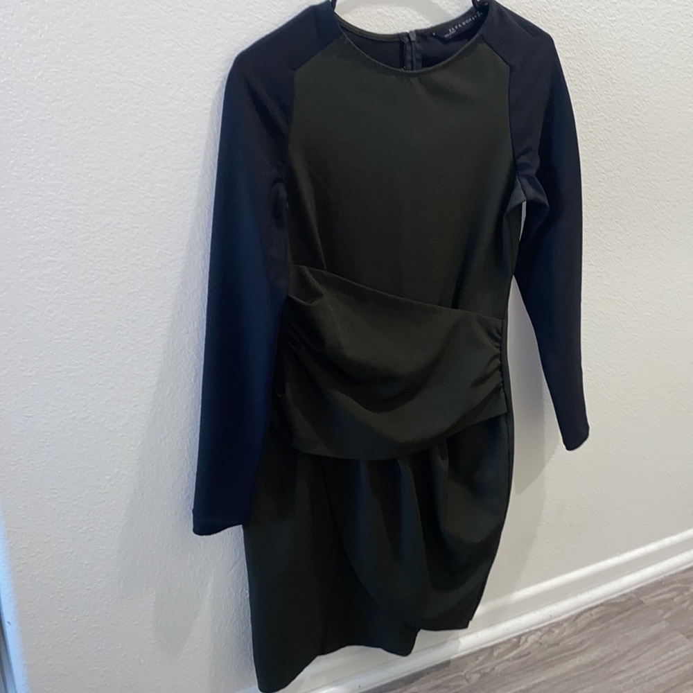 Zara Women Long Sleeve Wrap Dress